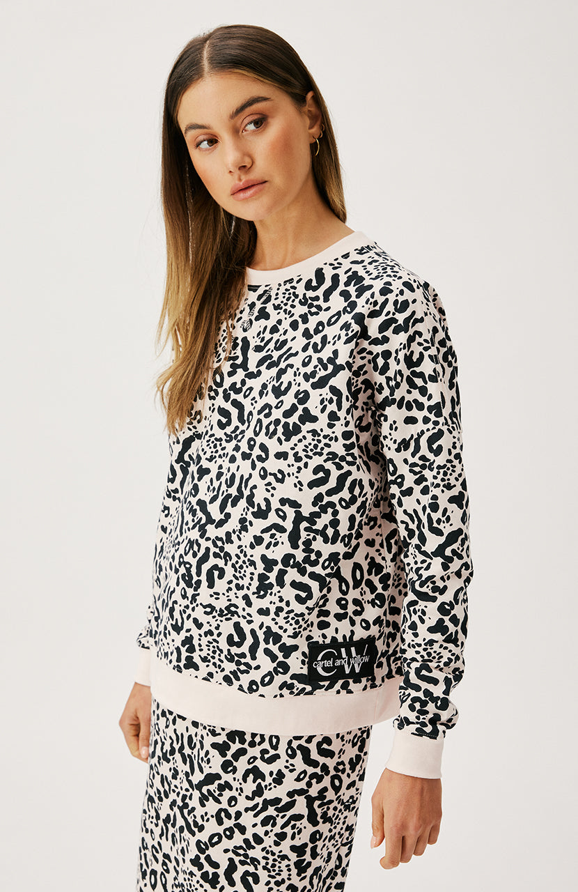 Izzy Sweater - Crème Leopard