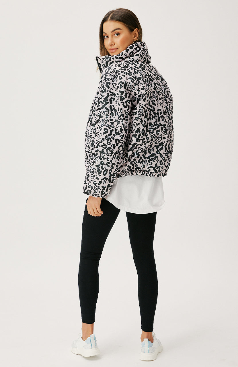 Lillie Puffer Jacket - Crème Leopard