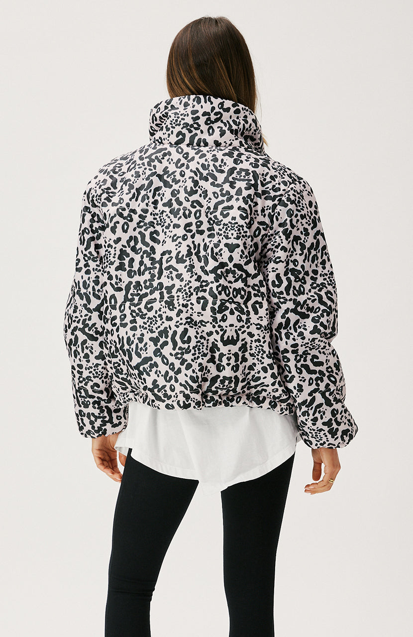 Lillie Puffer Jacket - Crème Leopard