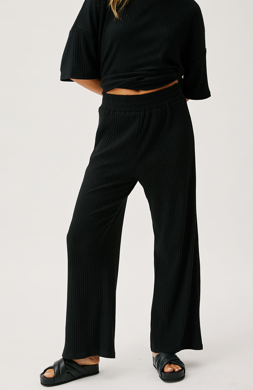 Pennie Rib Pant - Black