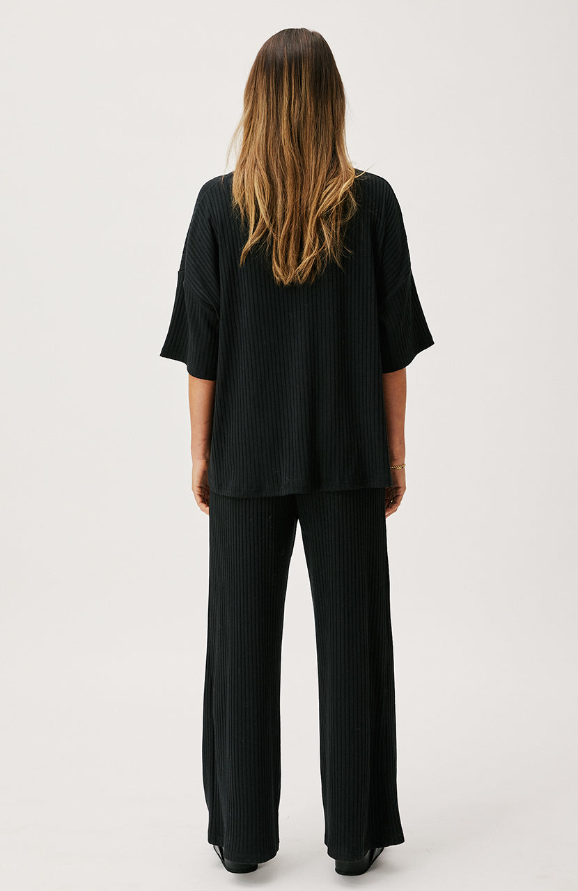 Pennie Rib Pant - Black