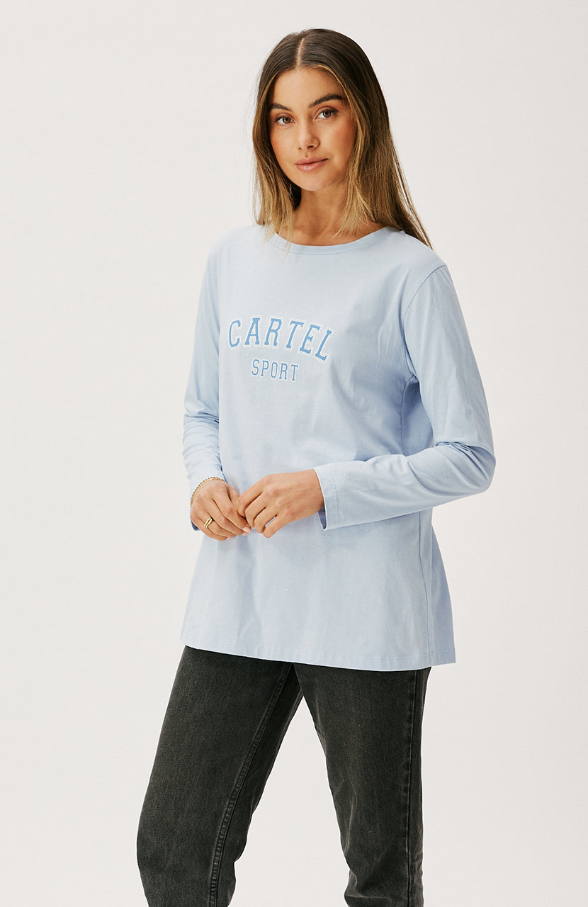 Lola Long Sleeve Top - Ice Blue