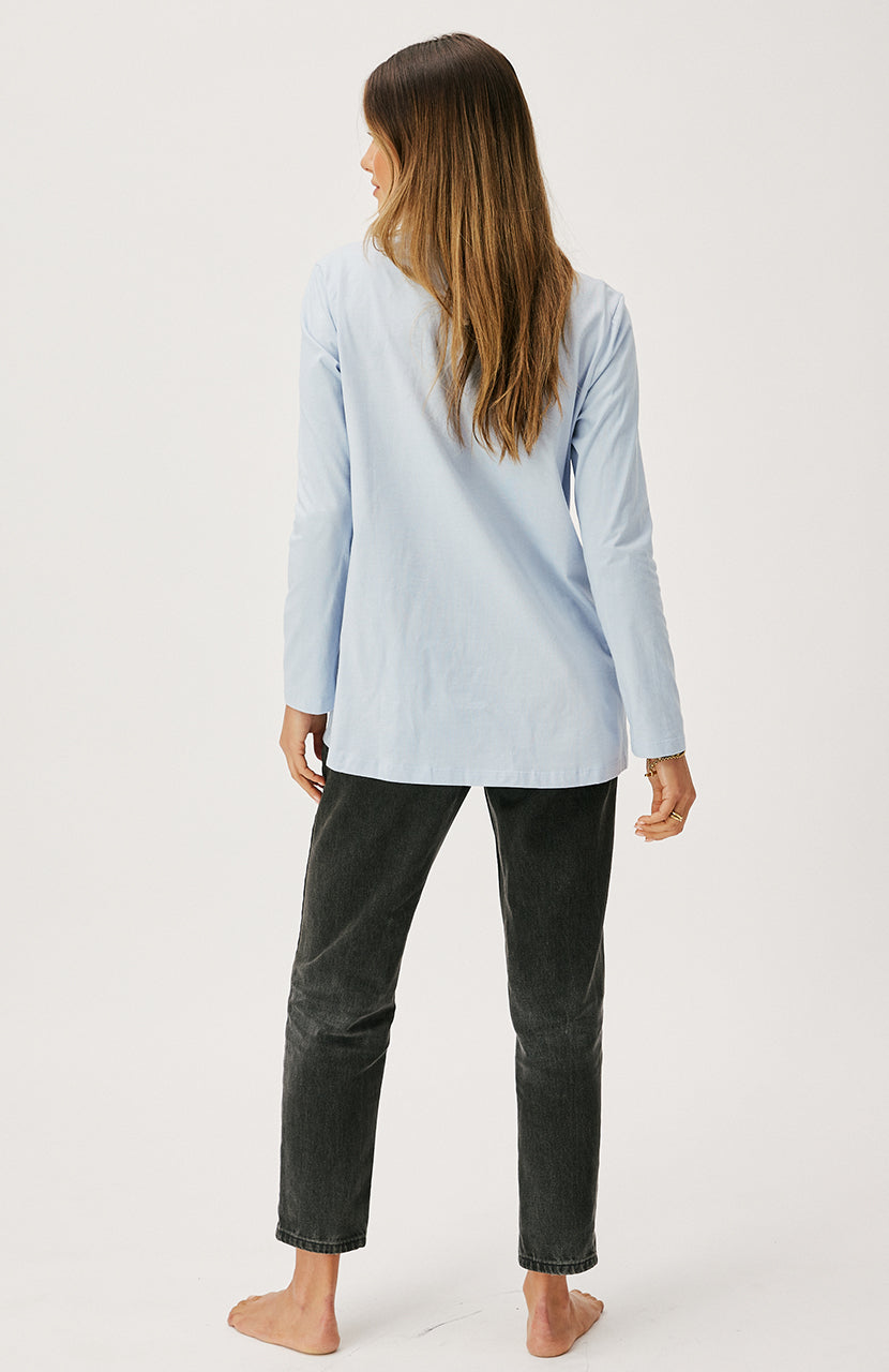 Lola Long Sleeve Top - Ice Blue