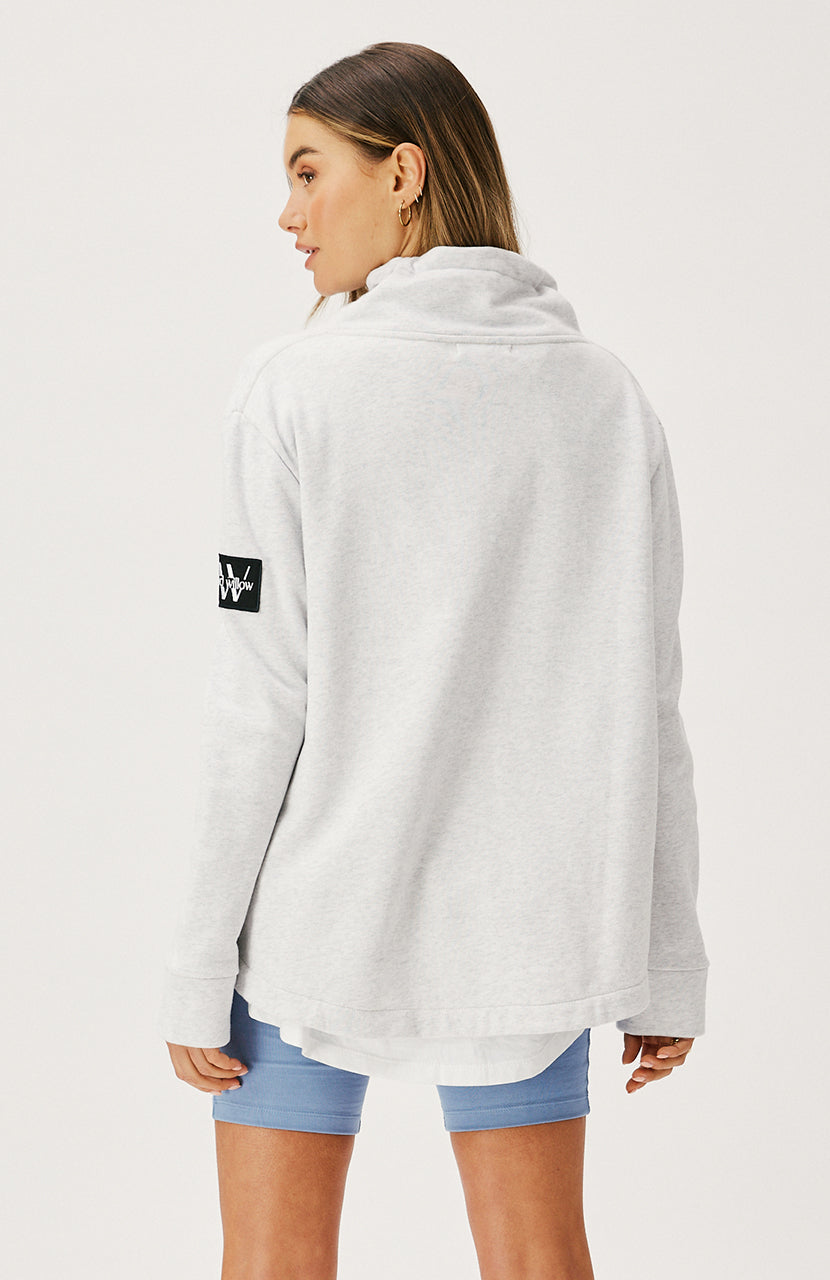 Luca Half Zip Sweater - Grey Marle
