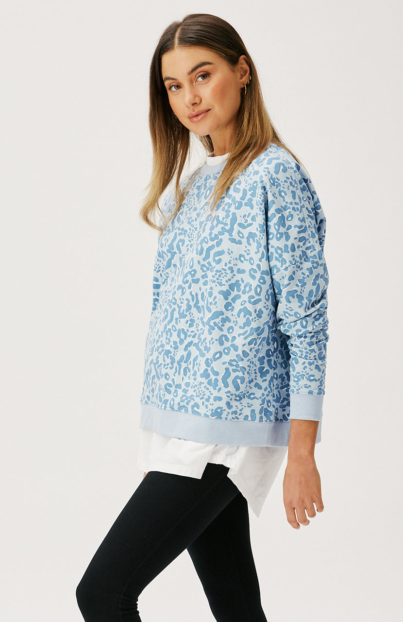 Izzy Sweater - Steel Leopard