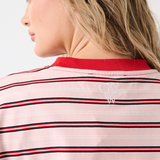 Felix Long Sleeve - Red Pink Stripe