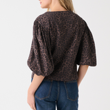 Elle top - Chocolate Leopard