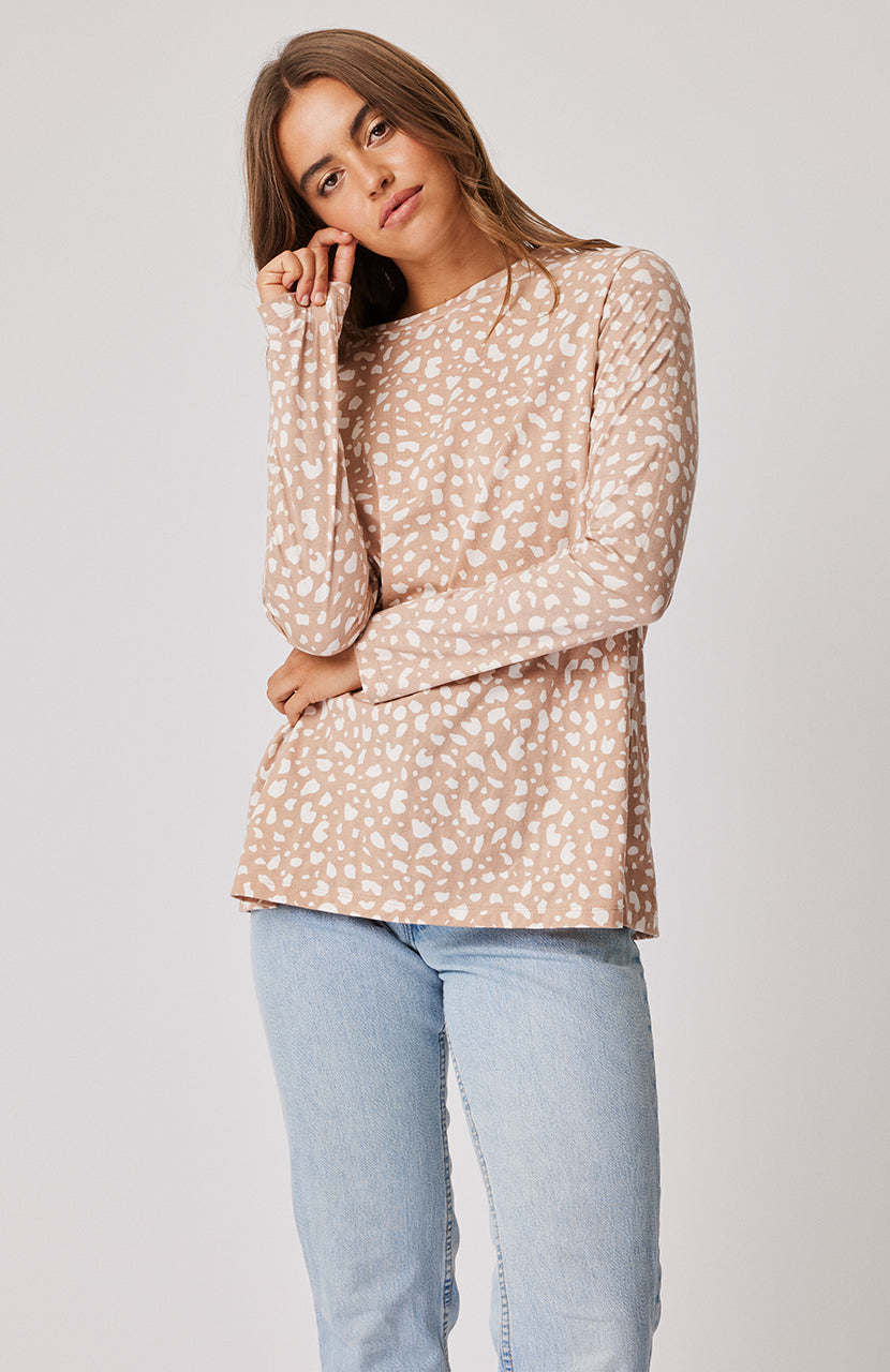 Lola Long Sleeve Top - Maple Leopard