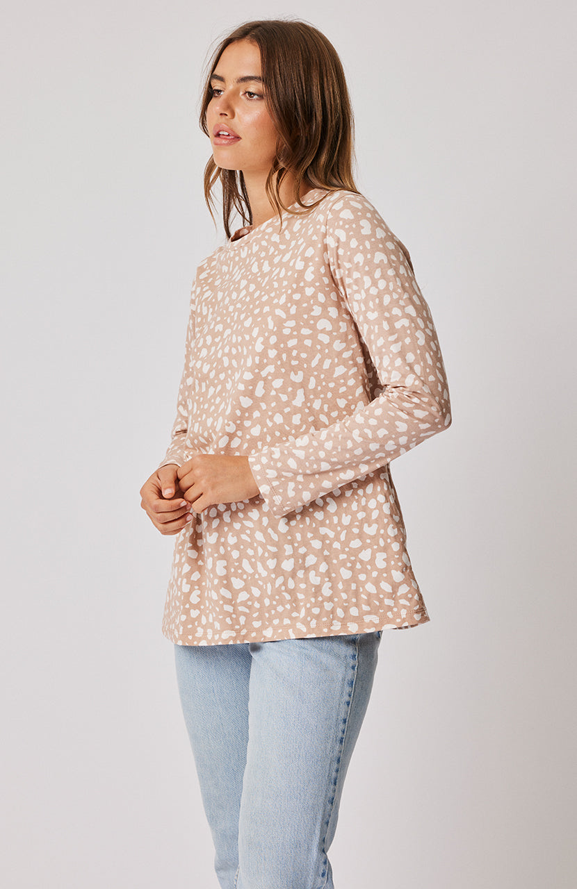 Lola Long Sleeve Top - Maple Leopard
