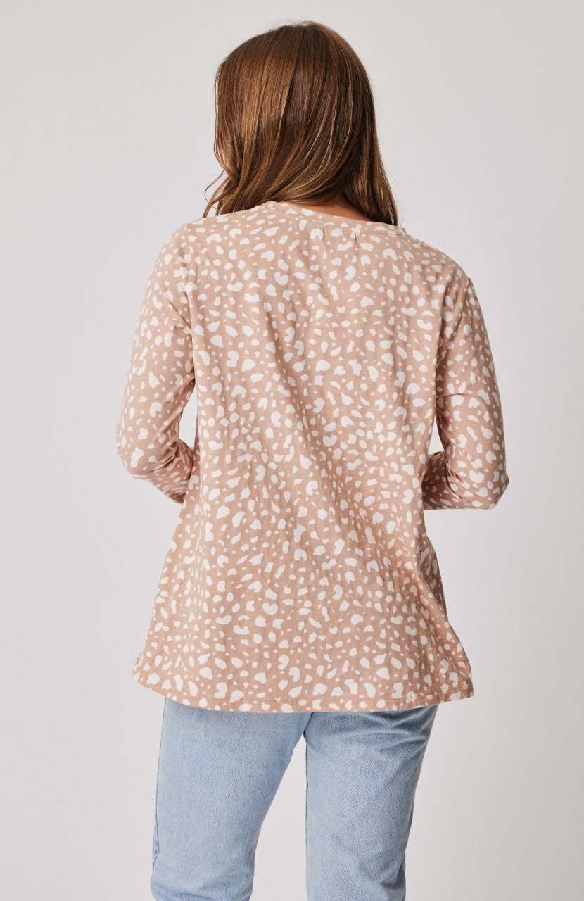 Lola Long Sleeve Top - Maple Leopard