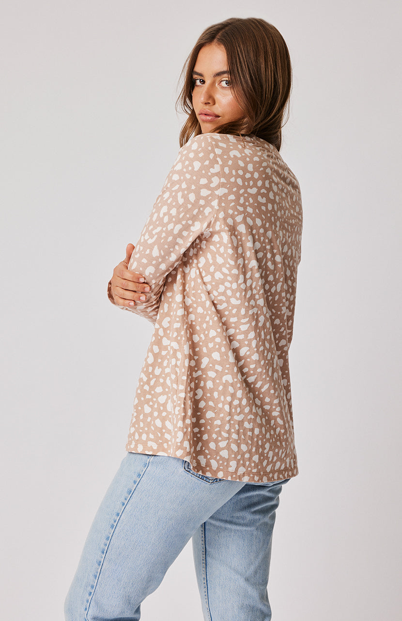 Lola Long Sleeve Top - Maple Leopard