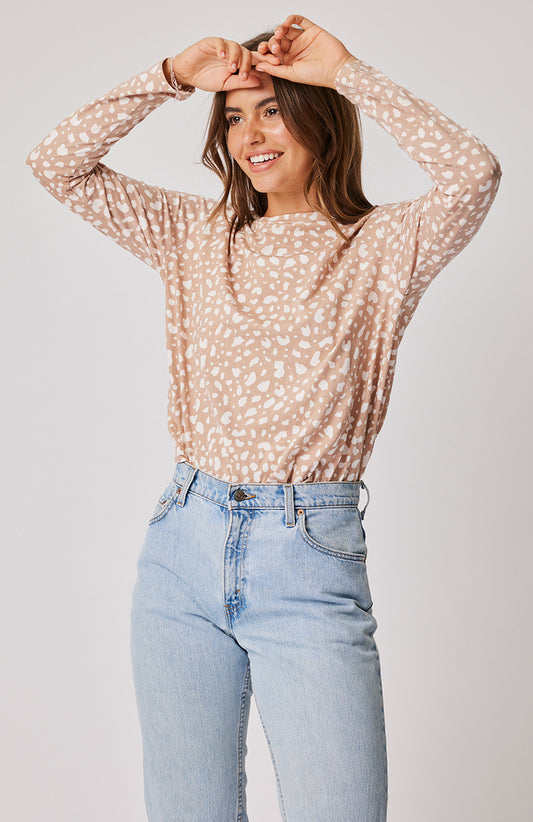 Lola Long Sleeve Top - Maple Leopard
