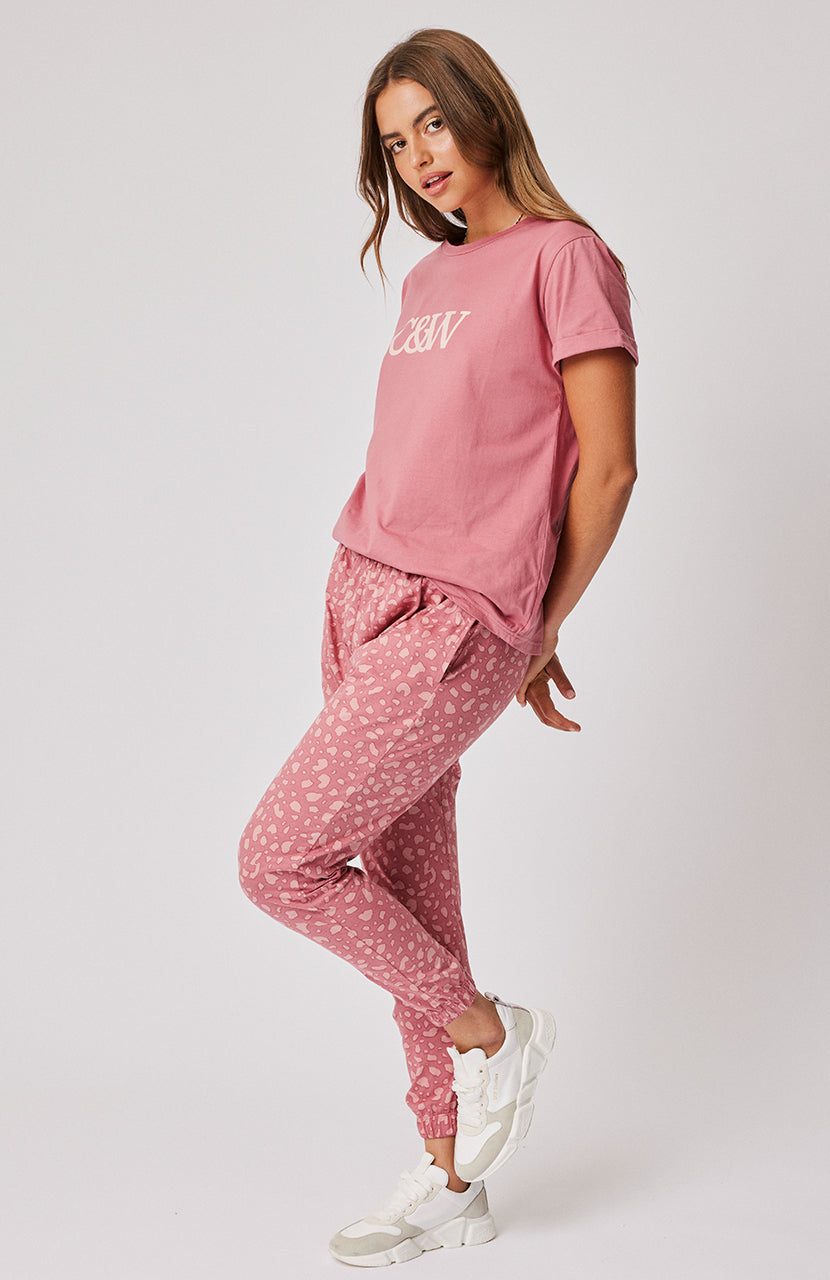 Comeback Pant - Merlot Leopard