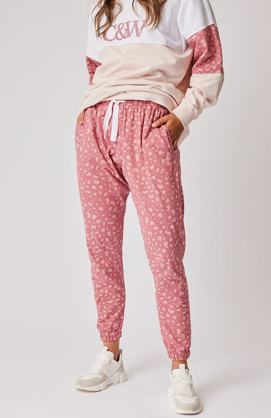 Comeback Pant - Merlot Leopard