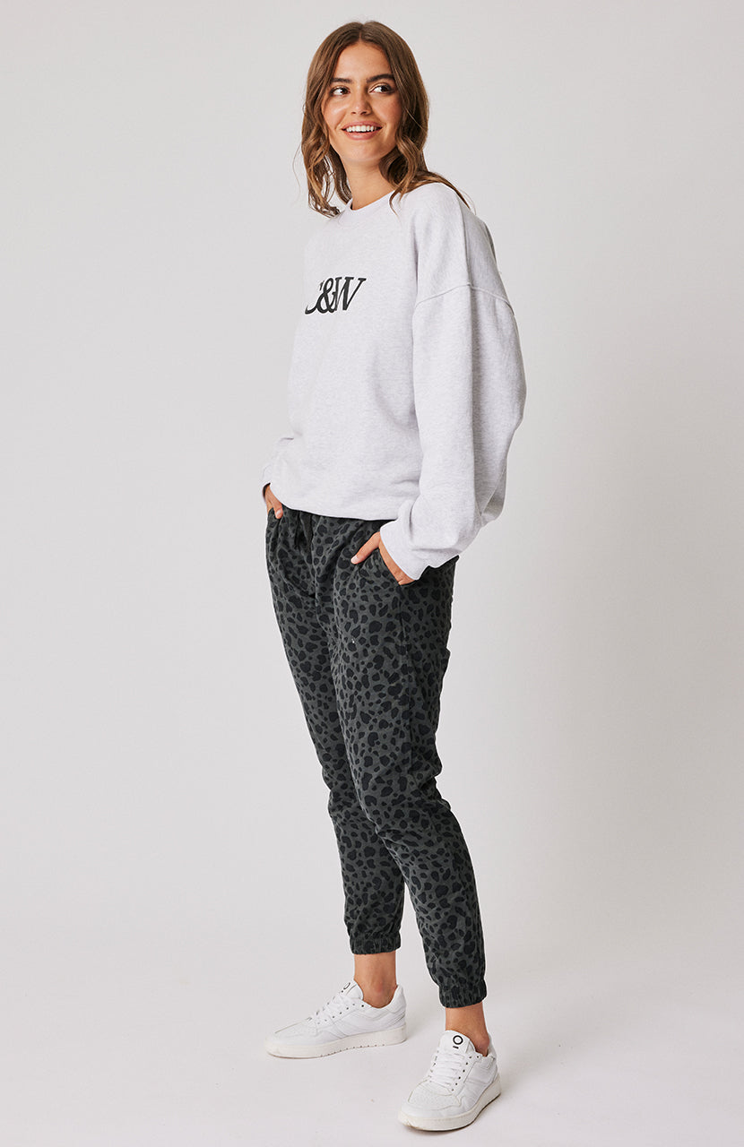 Comeback Pant - Charcoal Leopard