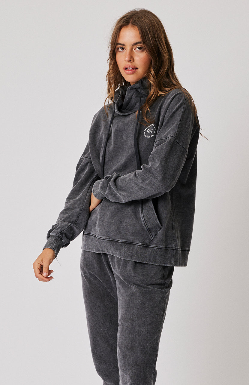 Harriet Sweater - Black Sandwash