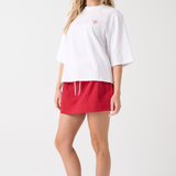 Hallie Tee - White / Red