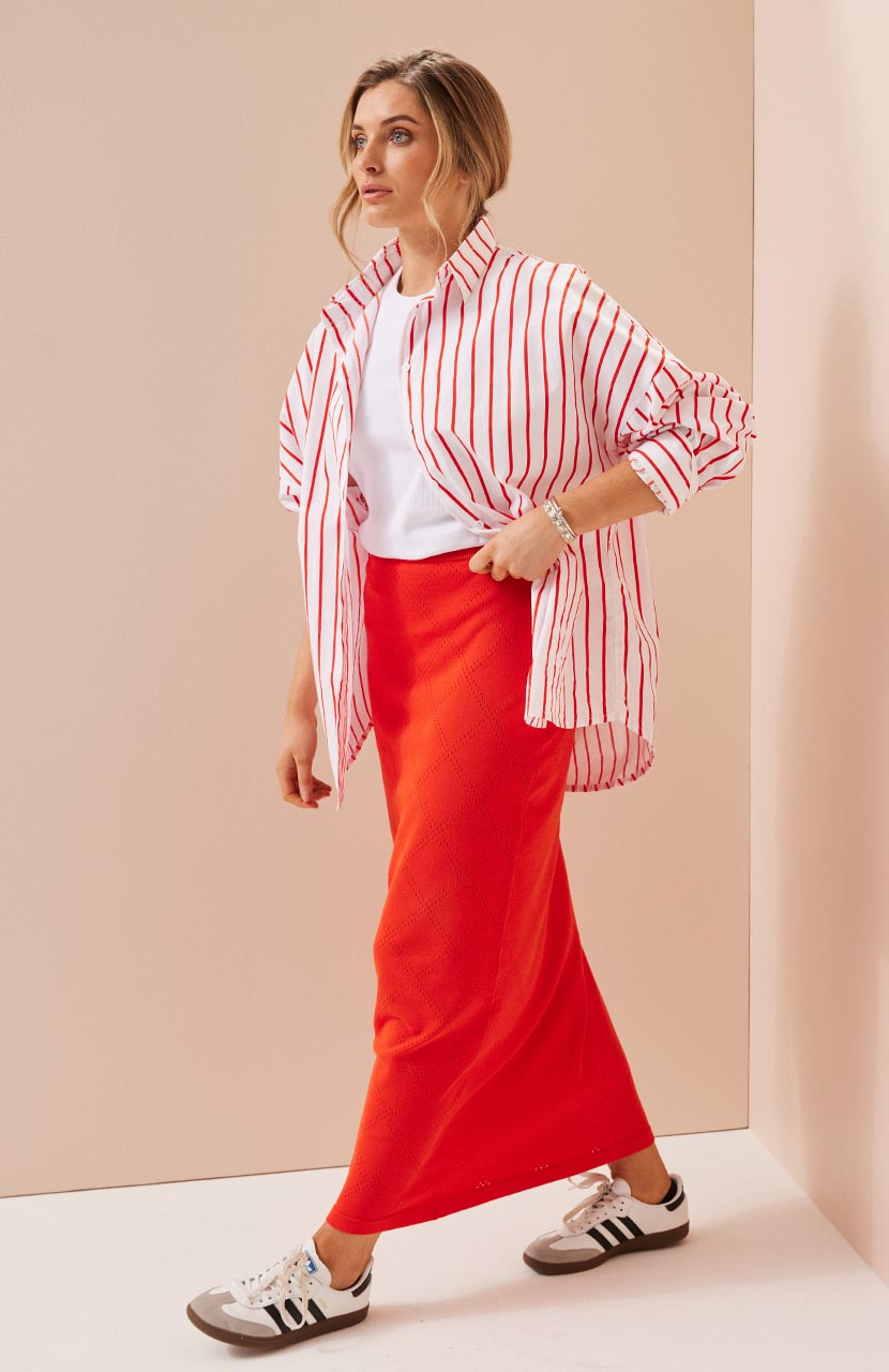 Sammie Knit Skirt - Sangria Knit