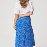 Ava Skirt - Cobalt Floral