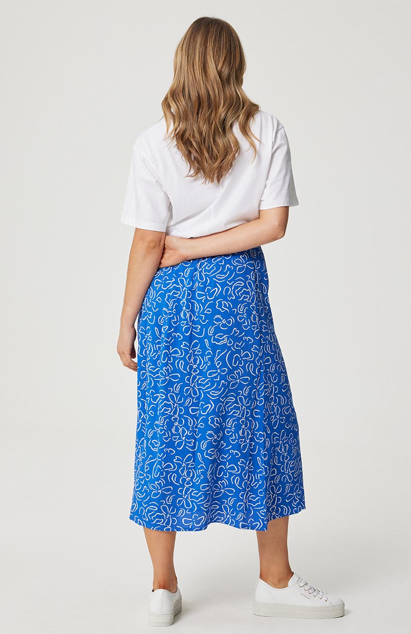 Ava Skirt - Cobalt Floral