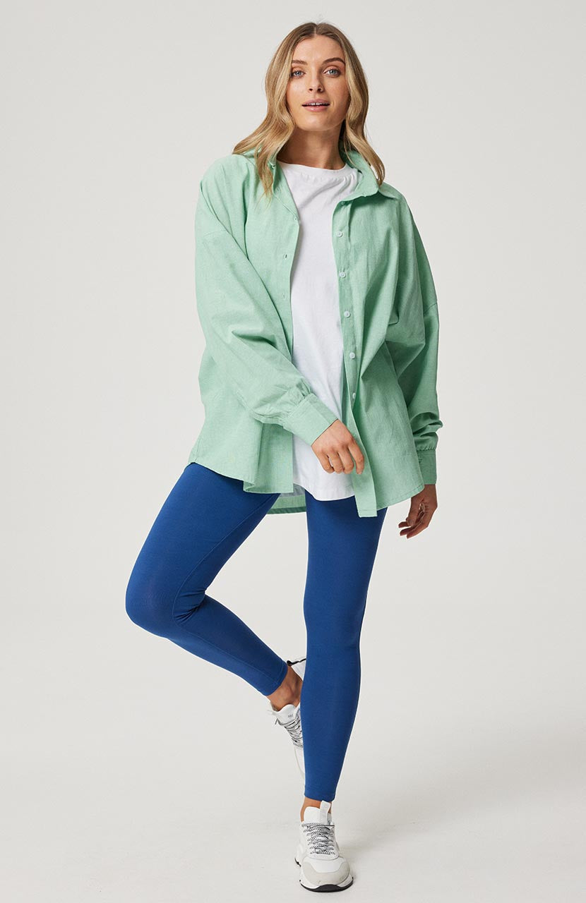 Tammy Shirt - Yarn Dyed Jade