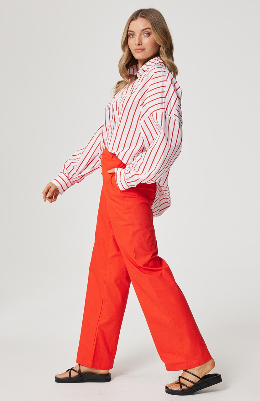 Tammy Shirt - Campari Stripe