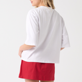 Hallie Tee - White / Red