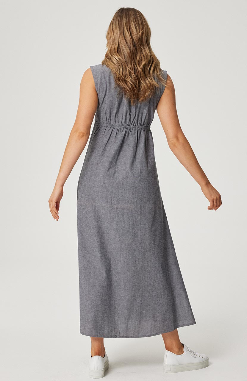 Clara Maxi Dress - Yarn Dyed Black