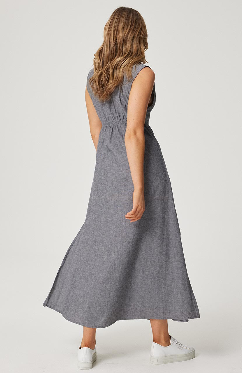 Clara Maxi Dress - Yarn Dyed Black