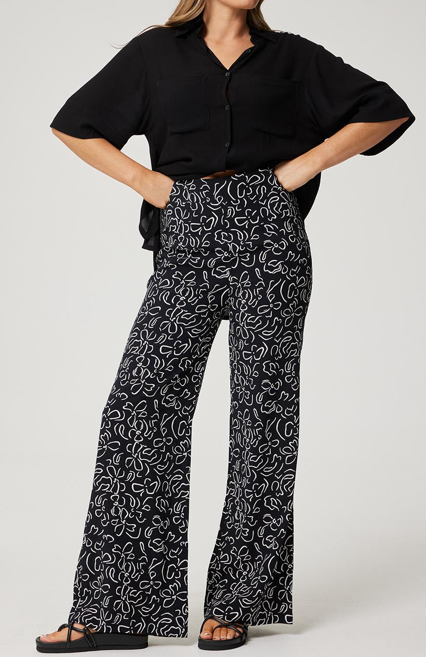 Bex Pant - Black Stencil