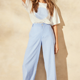 Lucia Trouser - Blue Chambray