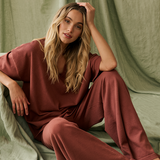 Zarelle Collared Tee - Cocoa Knit