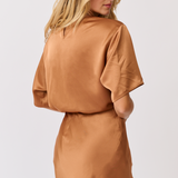 Amelia Top - Golden Satin