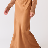 Millie Slip Skirt - Golden Satin