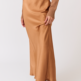 Millie Slip Skirt - Golden Satin