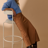 Millie Slip Skirt - Golden Satin