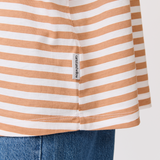 Henley Long Sleeve - Toffee Stripe