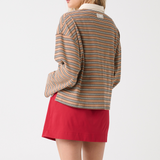 Alisa Rugby Tee - Toffee Stripe
