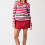 Avery Zip Long Sleeve - Red Multi Stripe
