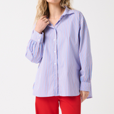 Darby Shirt - Cornflower Multi Stripe