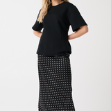 Millie Slip Skirt - Black Spot