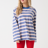 Carter Long Sleeve - Red / Slate Stripe