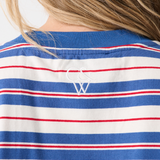 Carter Long Sleeve - Red / Slate Stripe