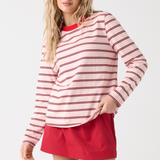 Felix Long Sleeve - Red Pink Stripe