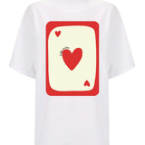 Ace of Hearts - White / Red