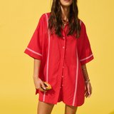 Casey Shirt Dress - Mandarin