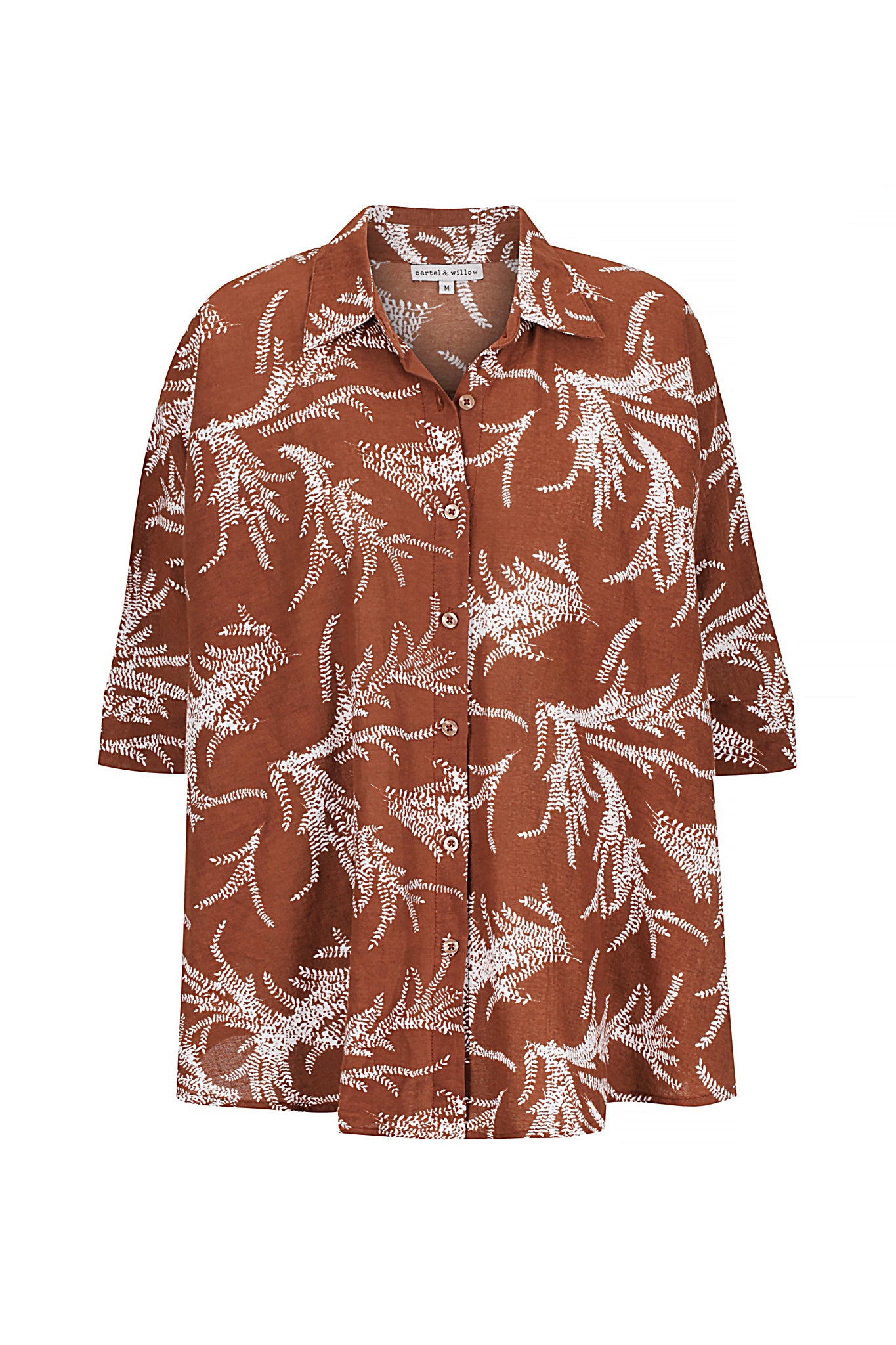 Georgie Shirt - Cocoa Leaf