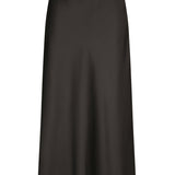 Millie Slip Skirt - Black Satin