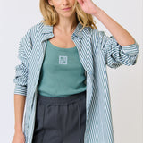 Adalyn Shirt - Alpine Mist Stripe