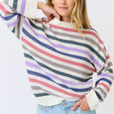 Lola Stripe Knit - Rainbow Mist